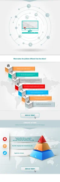 Élément d'infographie avec pyramide — Image vectorielle