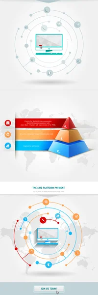 Infografik-Element mit Pyramide — Stockvektor