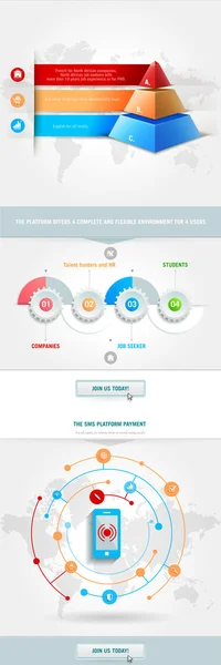 Elemento infográficos com pirâmide — Vetor de Stock