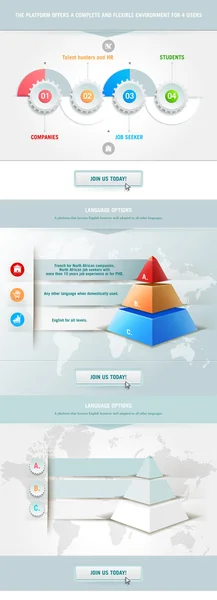 Infografik-Element mit Pyramide — Stockvektor