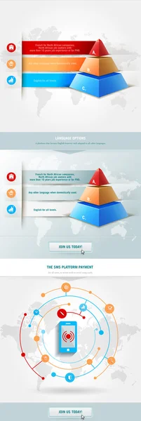 Infografik-Element mit Pyramide — Stockvektor