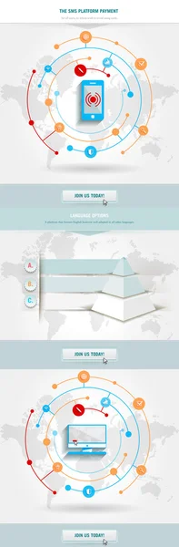 Piramit öğeyle infographics — Stok Vektör
