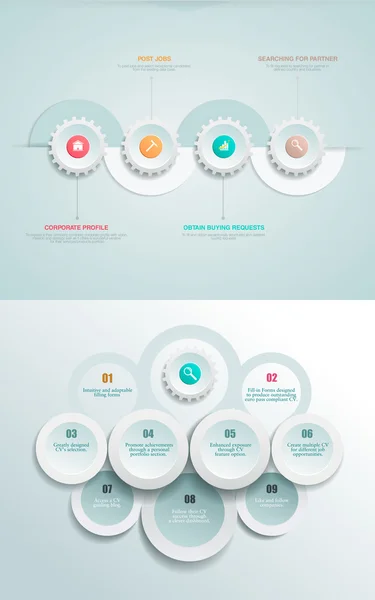 Elemento infográficos com um círculo —  Vetores de Stock