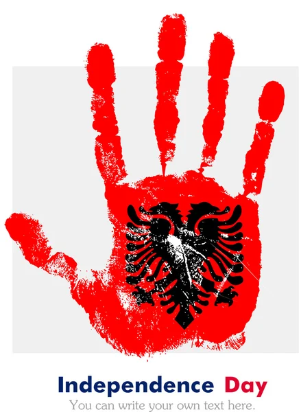 Bandeira da Albânia, Dia da Independência — Vetor de Stock
