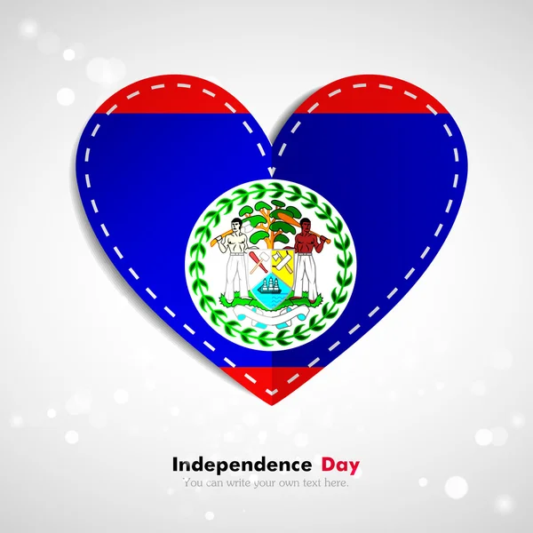 Flag of Belize ,Independence Day — Wektor stockowy