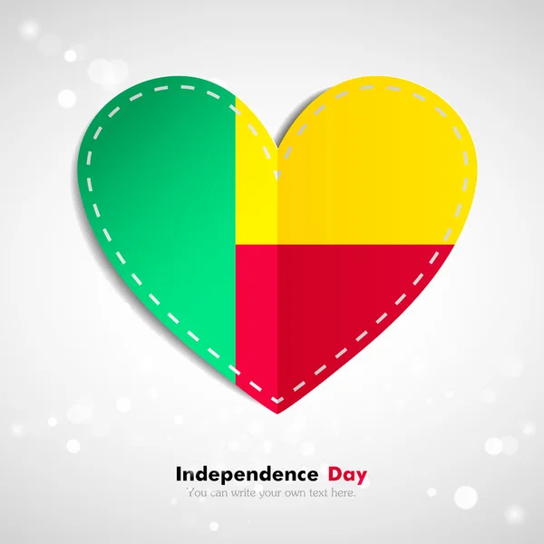 Flag of Benin,Independence Day — 스톡 벡터