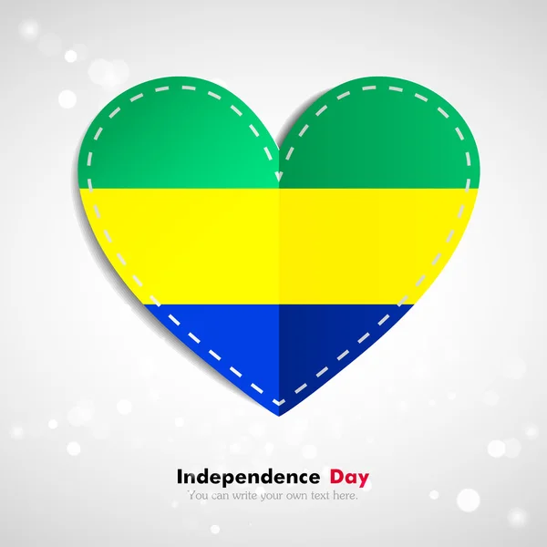 Flag of Gabon,Independence Day — Stok Vektör
