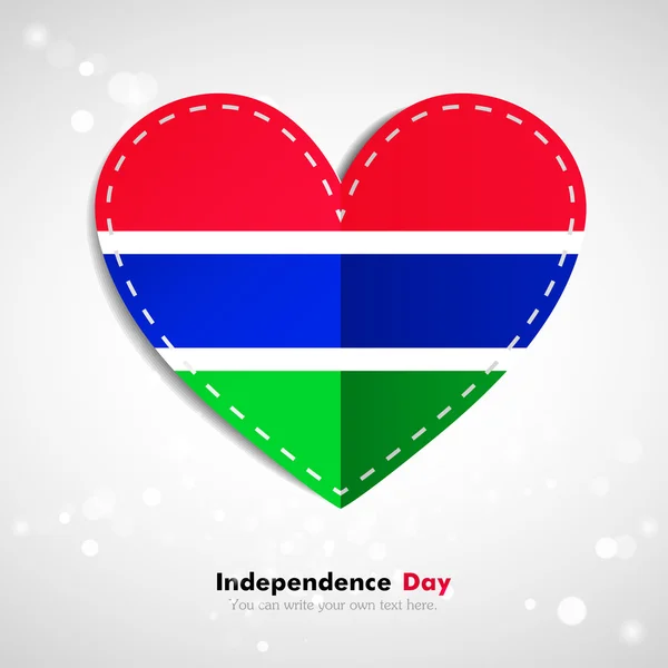 Flag of  Gambia ,Independence Day — 스톡 벡터