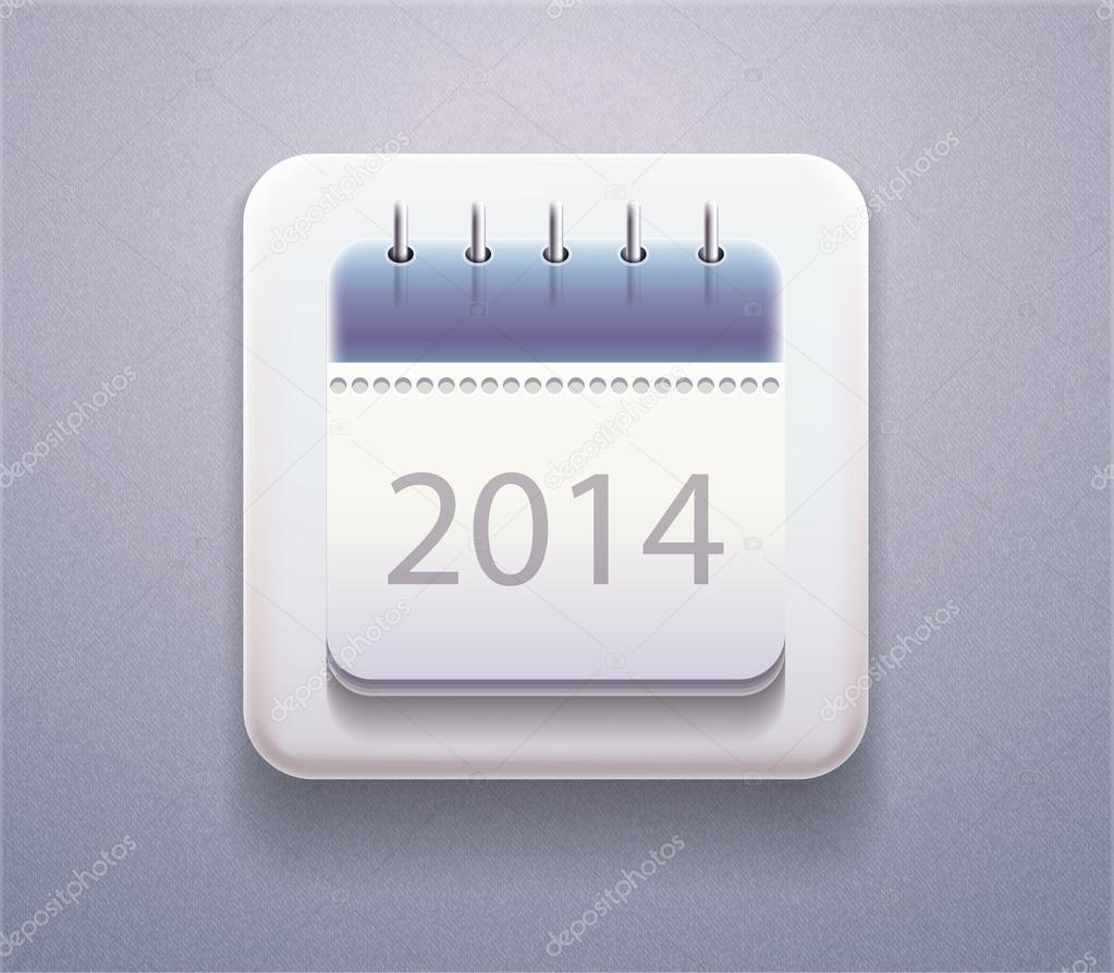 Realistic Icon of tear off calendar