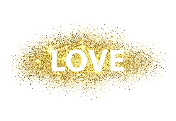 Love The inscription and sparks — Stock Vector