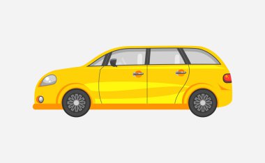 Araba hatchback yan görünüm