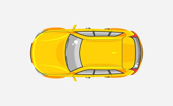 Auto hatchback vista dall'alto — Vettoriale Stock