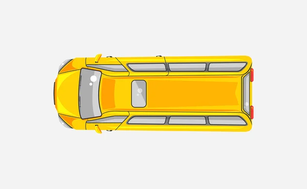 Minibus von oben — Stockvektor