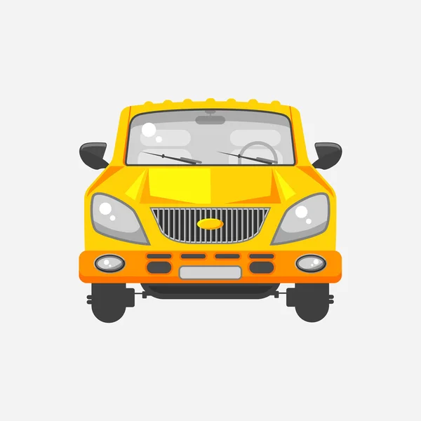 Minivan auto vista frontale — Vettoriale Stock