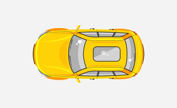 Sedan car top view — Stock Vector