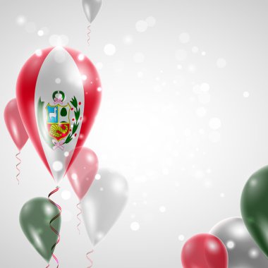 Hava balonu Peru bayrağı