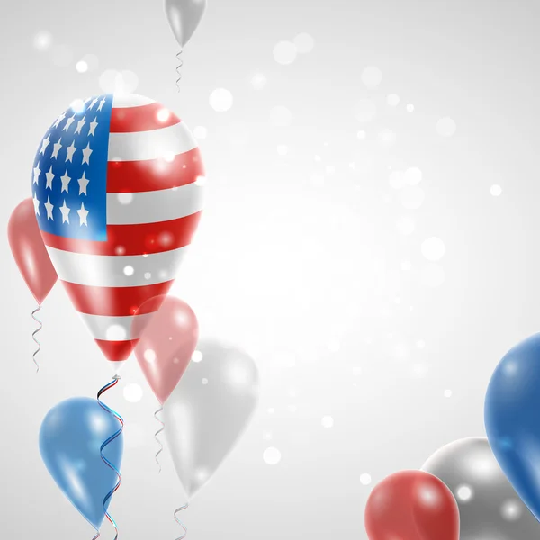 USA national flag on air balloon — Stock Vector
