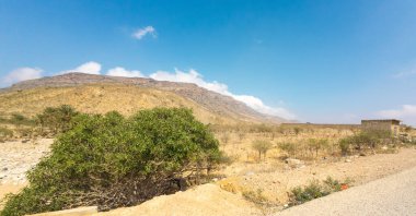 Dağlarla, seyrek bitki örtüsüyle ve berrak gökyüzüyle ıssız bir yer..