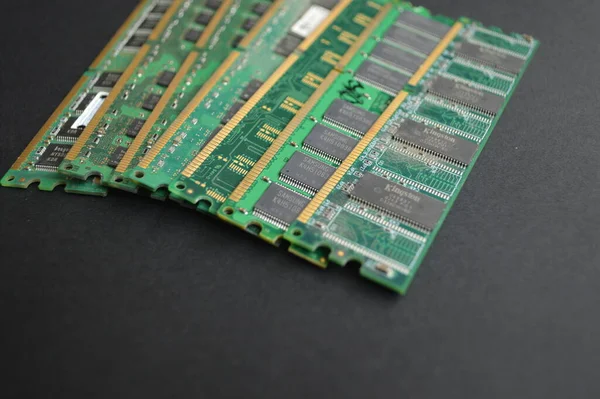 Elektronische Leiterplatte Mit Prozessor — Stockfoto