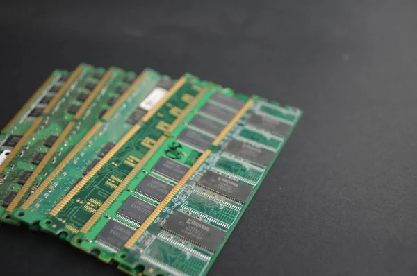 Elektronische Leiterplatte Mit Prozessor — Stockfoto