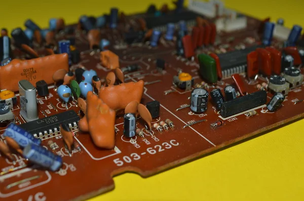 Componente Placa Circuito Electrónico — Fotografia de Stock