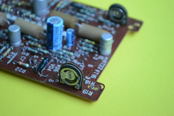 Componente Placa Circuito Electrónico — Fotografia de Stock