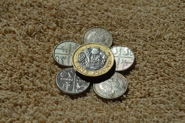 Euro Cent Coins Table — Stockfoto