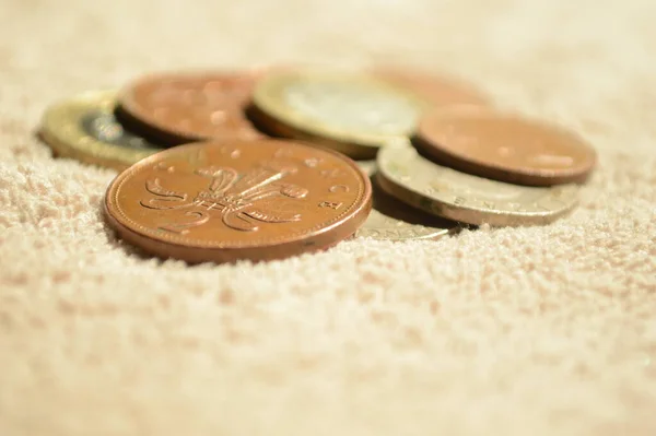 the euro cent coins on a table