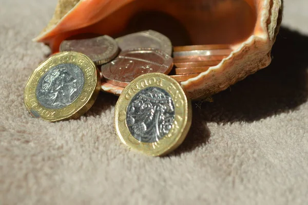 Euro Cent Coins Table — ストック写真