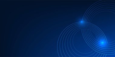 Üst üste binen Dairesel Katmanlar, Dijital Veri Halkaları, Fütürist Ağ Tasarımı, Siber Teknoloji Yapısı, Modern Bağlantı Görselleştirmesi ile Soyut Teknoloji Arkaplanı