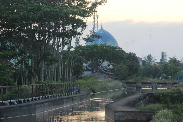 River Flow City Kepanjen Malang East Java Province Indonesia — 스톡 사진