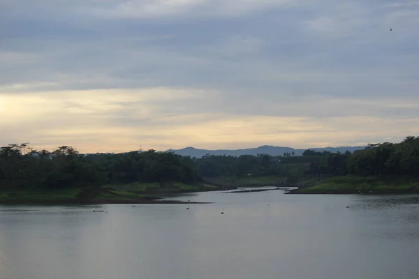 Desfrute Beleza Lago Karangkates Lake Reservoir Tour Malang Regency East — Fotografia de Stock