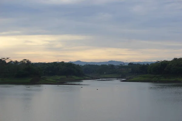 Desfrute Beleza Lago Karangkates Lake Reservoir Tour Malang Regency East — Fotografia de Stock