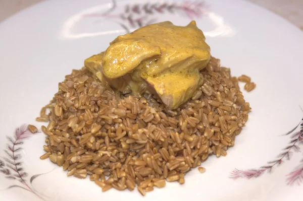 Grañones de avena con pollo — Foto de Stock