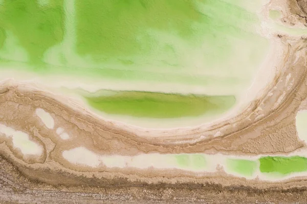 Πράσινη Αλμυρή Λίμνη Φυσικό Φόντο Της Λίμνης Φωτογραφία Στο Qinghai — Φωτογραφία Αρχείου