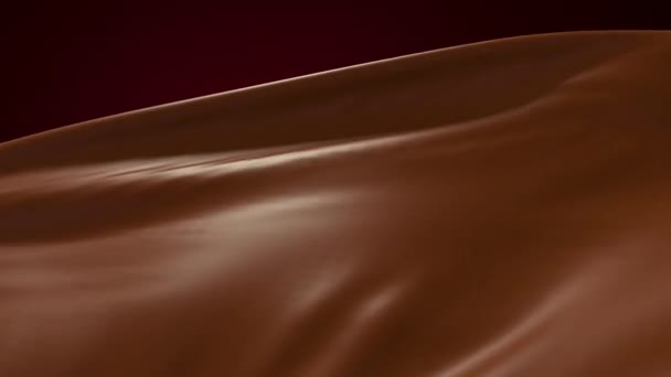 Loop animation of the silky chocolate, flowing by the wind, 3d rendering. — Stock videók