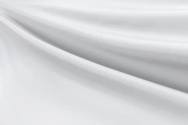 Virtaava Valkoinen Kangas Valkoinen Tausta Renderöinti Tietokoneen Digitaalinen Piirustus — kuvapankkivalokuva