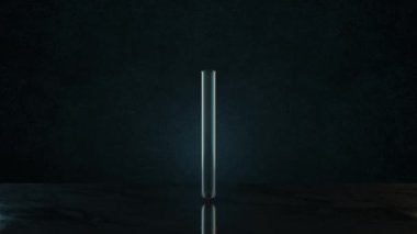 Kimya camının koyu arkaplanlı döngü dönüşümü, 3D görüntüleme.