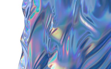 Gradient wave cloth, fluid color background, 3d rendering. Computer digital drawing.