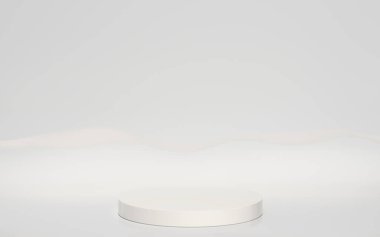 Boş ürün sahnesi, ürün reklamcılığı konsepti, 3 boyutlu tasarım. Bilgisayar dijital çizimi.