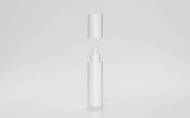 Boş kozmetik boru ambalajlama, 3D görüntüleme. Bilgisayar dijital çizimi.