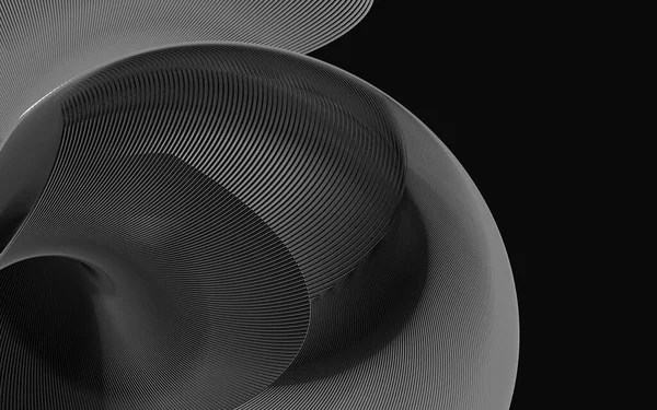 波線のパターンの背景 曲線構造 3Dレンダリング コンピュータ デジタル ドローイング — ストック写真