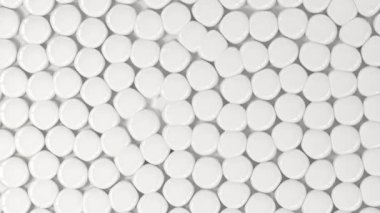 Çok sayıda yumuşak toplar, geometri arka planı, 3D görüntüleme.