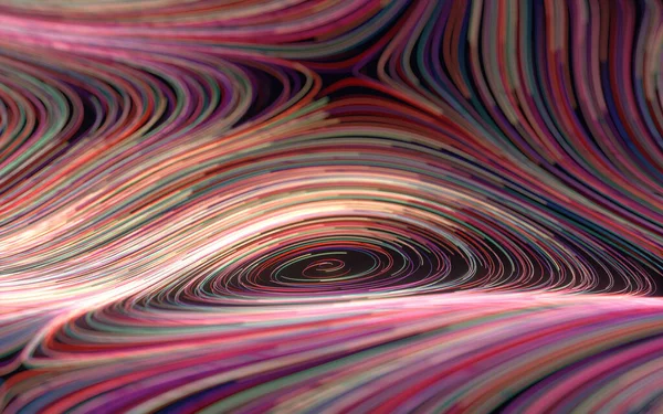 Чарівні Вихрові Лінії Візерунок Фентезійної Хвилі Рендеринг Комп Ютерне Цифрове — стокове фото