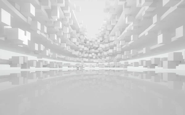 Круглая Пустая Комната Белом Фоне Рендеринг Цифровой Рисунок — стоковое фото