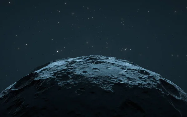 Planet Med Stjerneaktig Himmelbakgrunn Gjengivelse Datategning – stockfoto