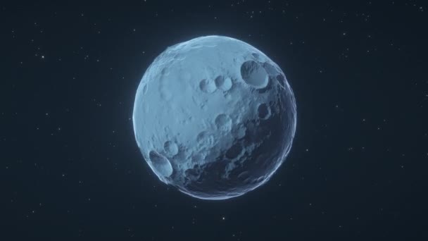 Întreaga planetă cu fundal negru, redare 3D . — Videoclip de stoc