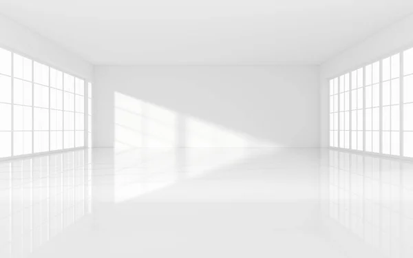 The white empty room, 3d rendering. Computer digital drawing.