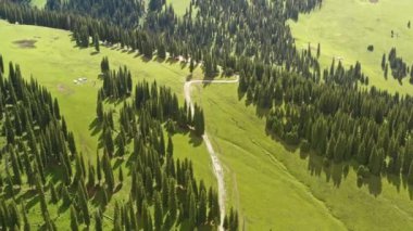 Nalati çayırları ve dağları güzel bir günde.