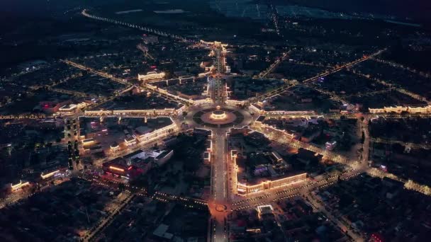 Night view of Turks Bagua City. — Stock Video